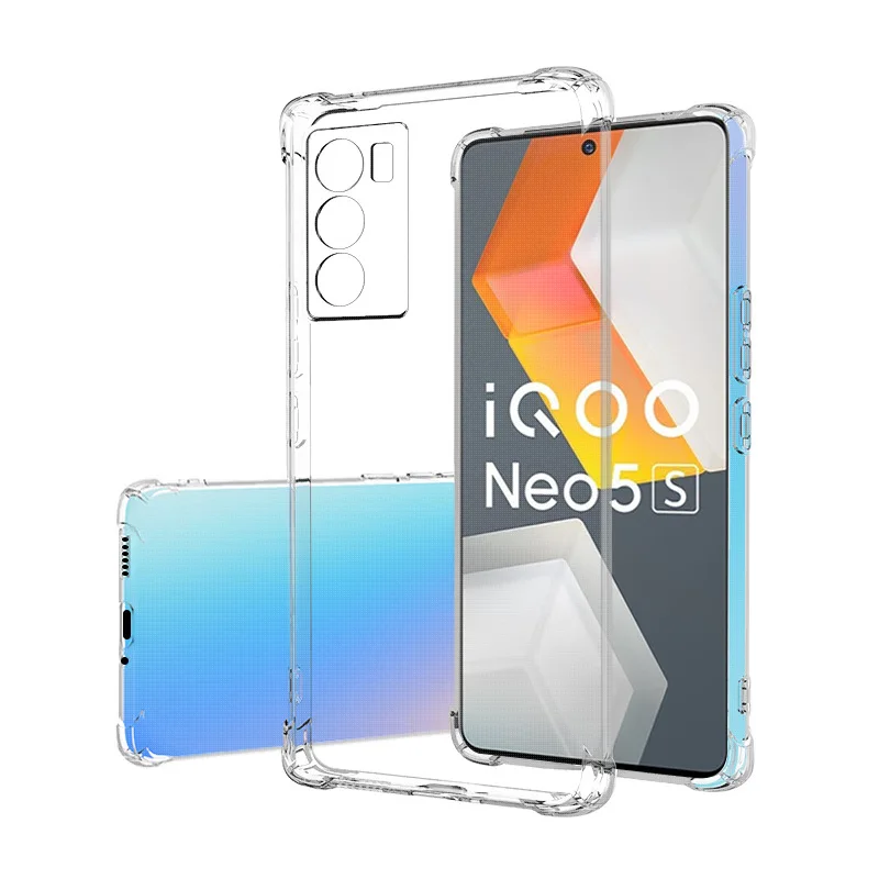 

Clear Shockproof Phone Case for VIVO IQOO Neo 5S Soft TPU Transparent Cover