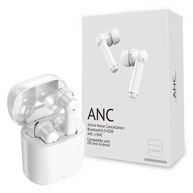 

Custom noise cancellation tws bluetooth wireless ear buds,Ear buds active noise cancelling wireless bluetooth headphones earbuds, Black white