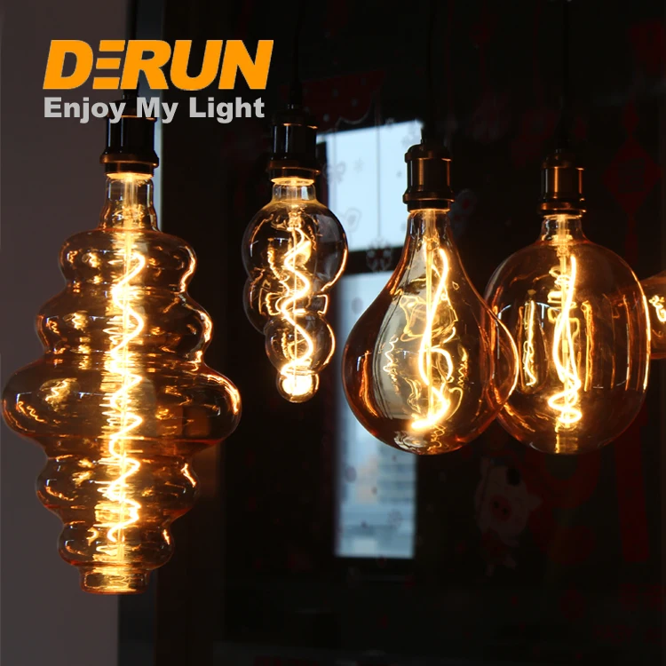 Decorative Big Size Vintage Bulb E27 4W 6W 110V 220V BT180 CT120 Alien Oversize Flexible LED Filament Bulb Light , DEC-BIGBULB