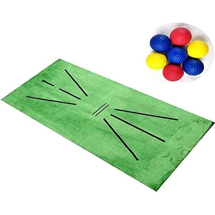 

2021 Amazon Hot Selling Golf Swing Hitting Mat Golf Training Mat For Swing Detection Batting, Green