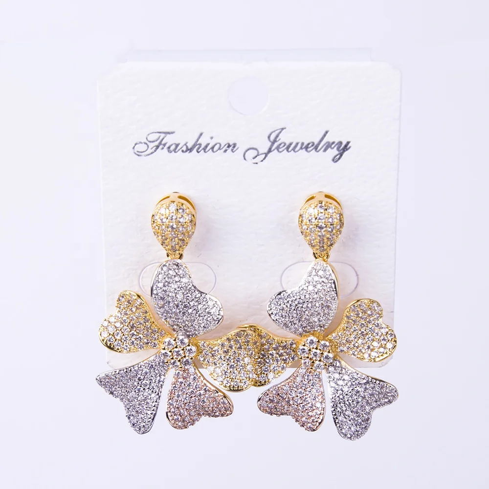 

Earrings 2019 Wedding Party For Women CZ Earrings With Gold Plated