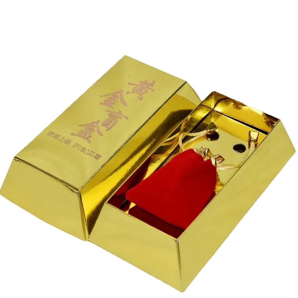 

Certified 3D Hard Gold Gold Blind Box Live Drainage Bronzing Paper Packaging Gold Shop Jewelry Event Surprise Gift