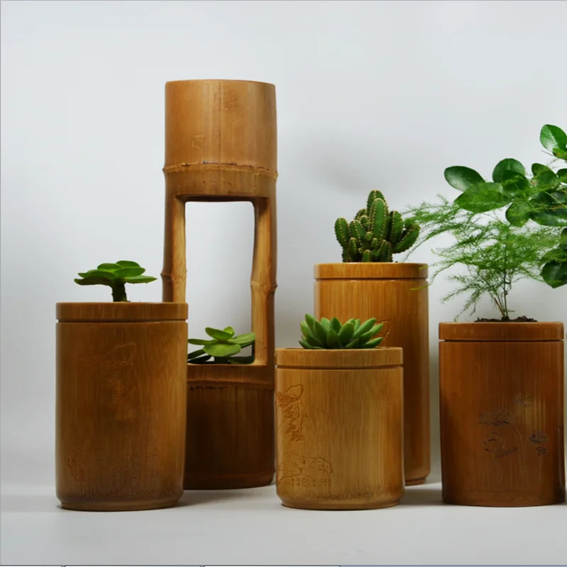 
Manufacturers professional customized bamboo green bamboo flower pot vase home decoration 