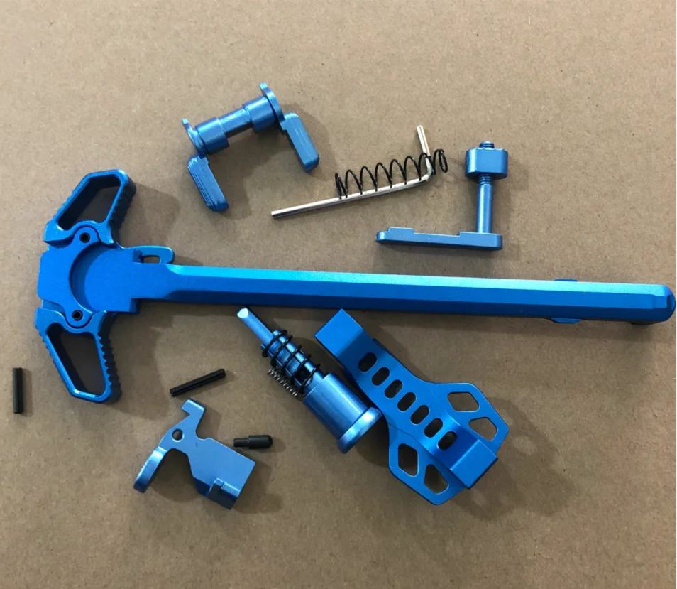 SUNGUN RC0001-BLUE Six item combo AR-15 Mil-Spec Blue Standard Bolt Catch Assembly for 223 lower standard bolt catch