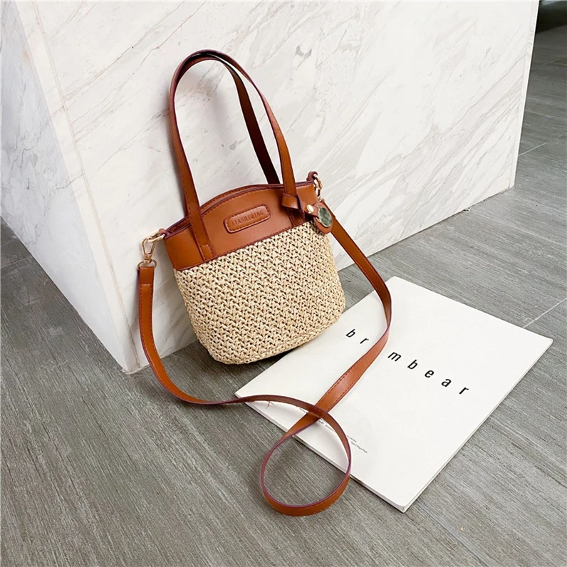 

XP1567 Summer forest straw woven big bag female 2020 new handwoven vacation beach bag handbag