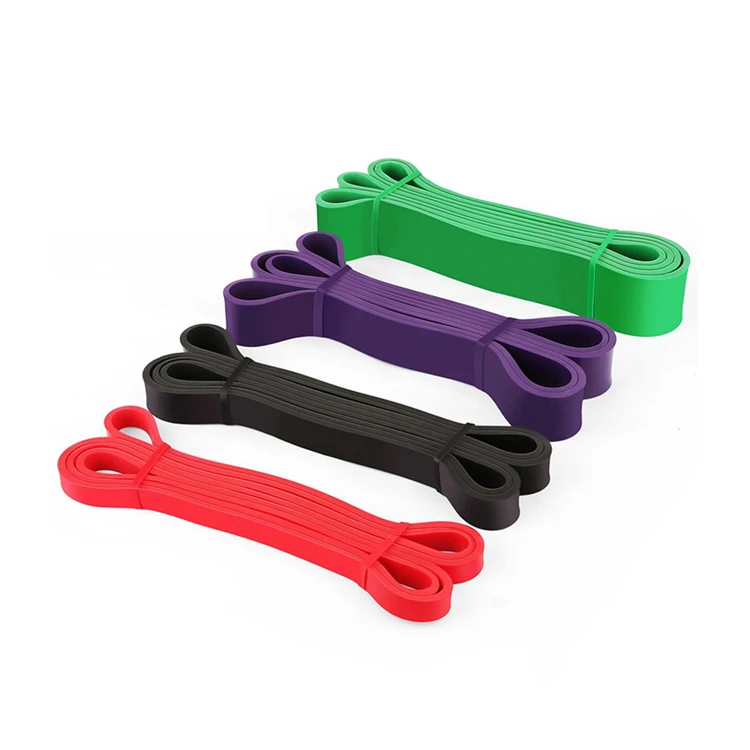 

Amazon hot sale breathable and durable high elastic resistance band for shaping and exercising, Black red yellow blue green purple orange