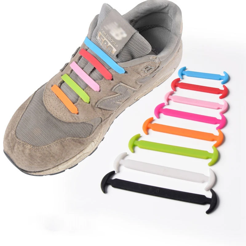 

Wholesale Multi Colo No Tie Shoelace Fashion Hot-selling No Tie Shoelaces Silicone Shoe Laces For Shoe Parts, 13 colors or custom colors