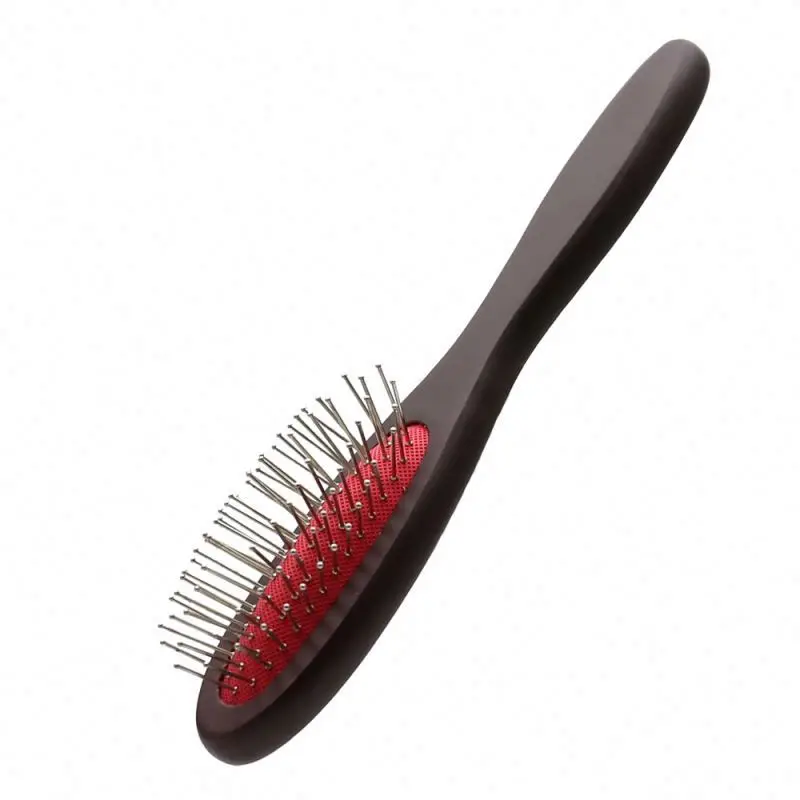 

White Marble And Gold Custom Made Wire Stainless Steel Teeth With Metal Road Bristles Wig Rubber Handle Paddle Hair Brush