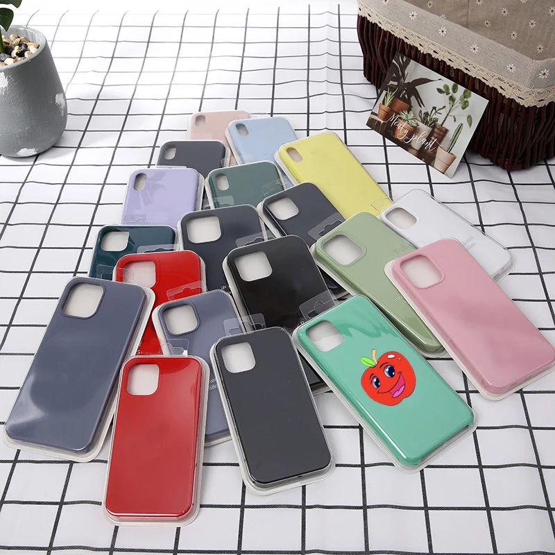 

With Original Logo Box For Apple Iphone 13 Pro Max Phone Case Soft Liquid Silicone Cell Phone Covers mobile phone bags & cases