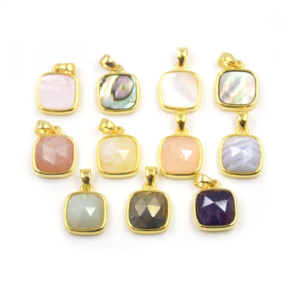 

Natural Wholesale quality crystal powder crystal quartz cushion original gemstone girl bracelets pendant Necklace Jewelry buyers, Multi natural pendant