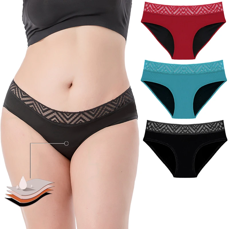 

Period panties reusable menstrual underwear pants absorbent leak proof women briefs new arrival