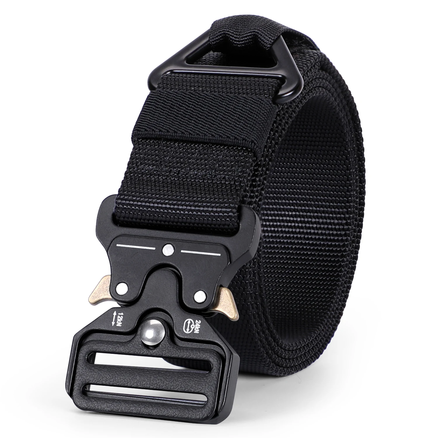 

Custom LOGO Outdoor Tactical Rigger's Belt Quick-Release Triangle Cobra Alloy Metal Buckle Instructor Duty Nylon Fabric Belt