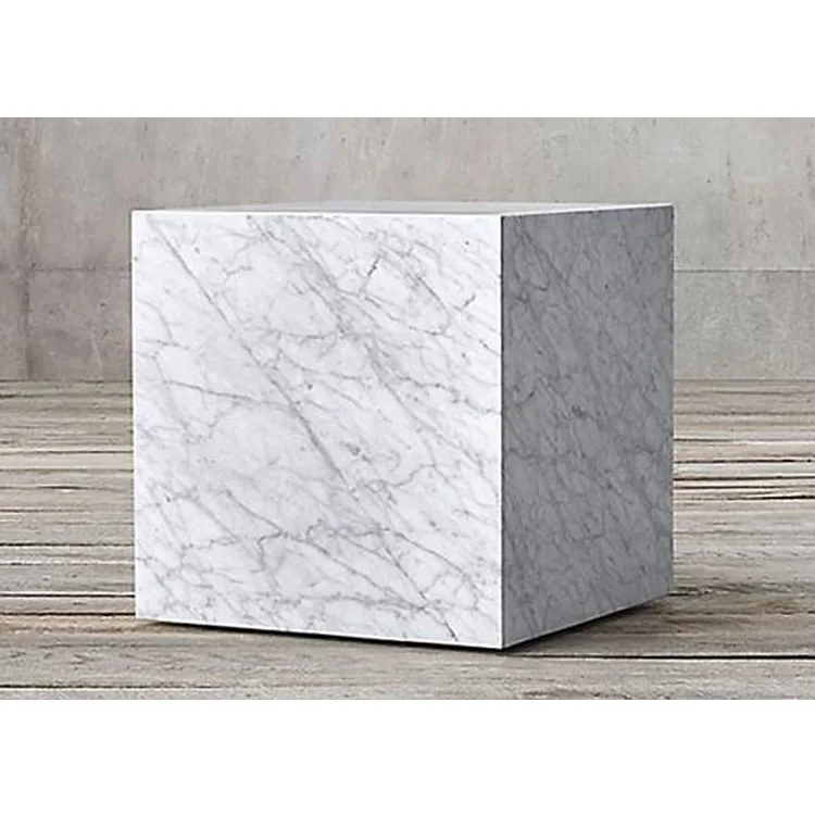 纽星大理石块展示豪华玛瑙石材立方体侧桌台座盒石材展示架大理石- Buy 