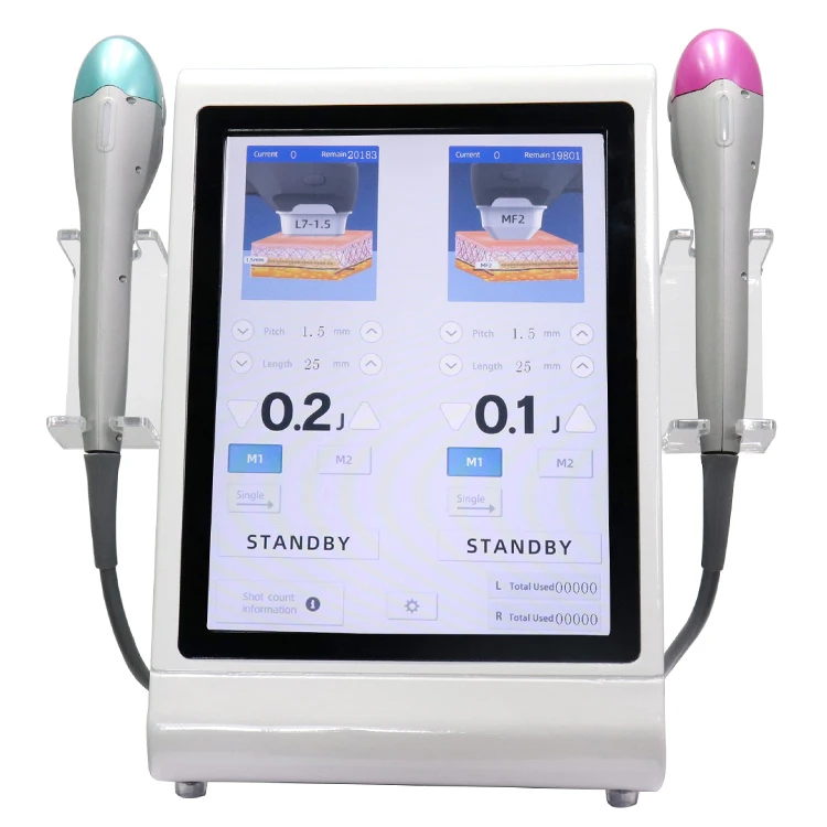 

Factory Price Portable 30000 Shots Cartridge Portable 7d Face Lifting Wrinkle Removal Beauty Device, White