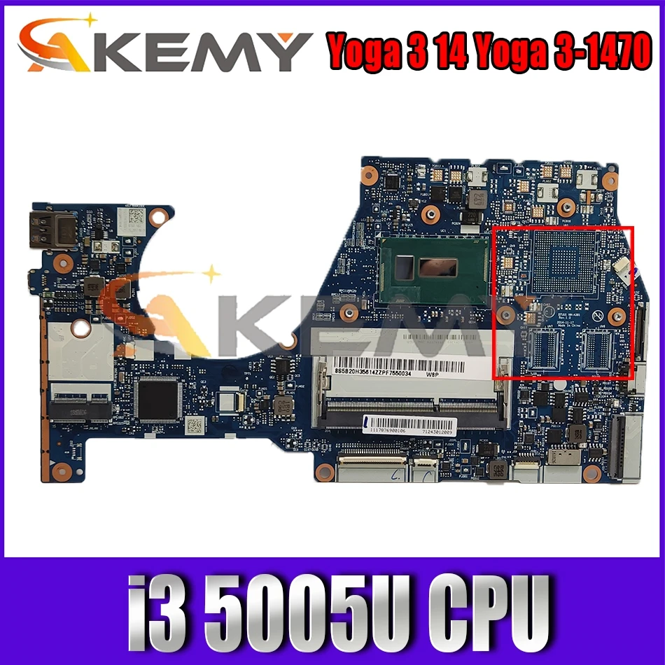 

For Yoga 3 14 Yoga 3-1470 notebook motherboard BTUU1 NM-A381 5B20K78777 5B20K78776 CPU i3 5005U DDR3 Mainboard