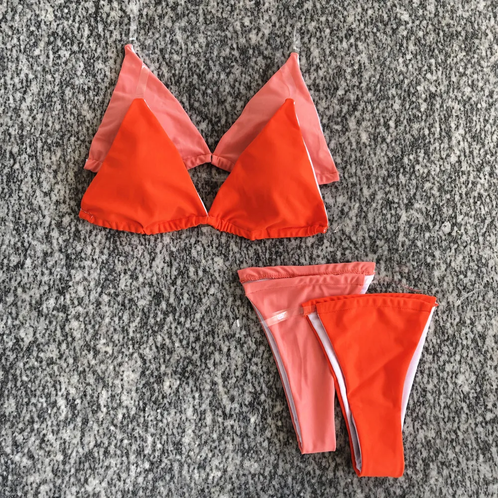 

GX245 Wholesale OEM 2020 sexy hot girl bikini custom sheer beach swimwear transparent micro bikini, Picture