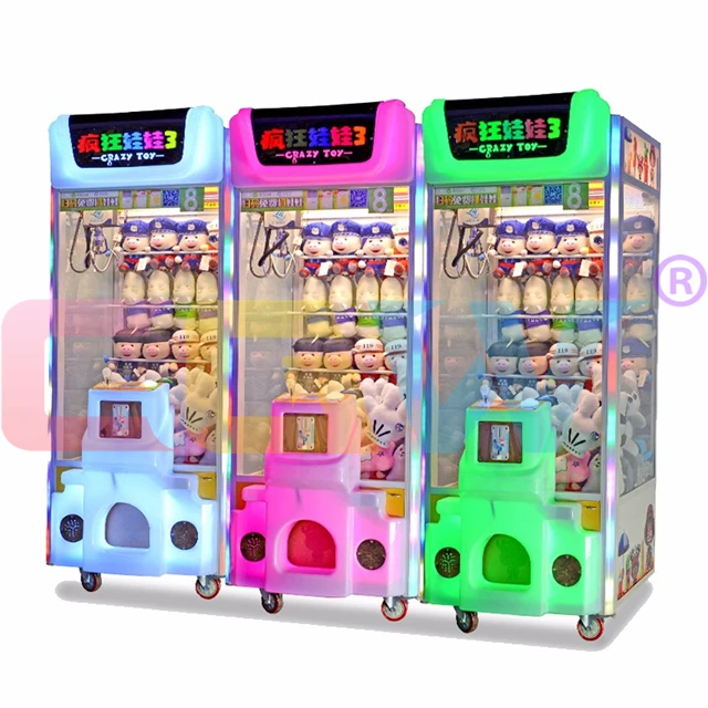 

CGW High Profit Plush Crazy Toy 3 Claw Crane Arcade Toy Gift Game Machine Crane Machine