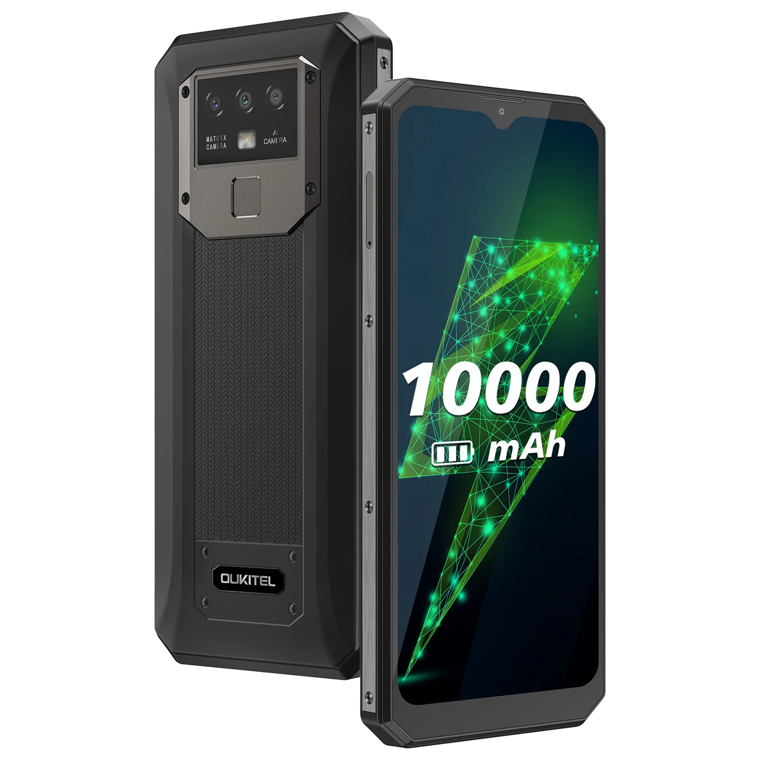 

10000mAh large battery smartphone OUKITEL K15 Plus 6.52" Quad Core 13MP Triple Cameras NFC 3GB+32GB Android 10.0 mobile, Black