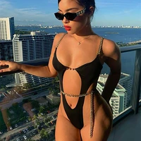 

2020 Push up Swimwear Women High Cut Bodysuits Swimsuit Sexy Thong Bikini