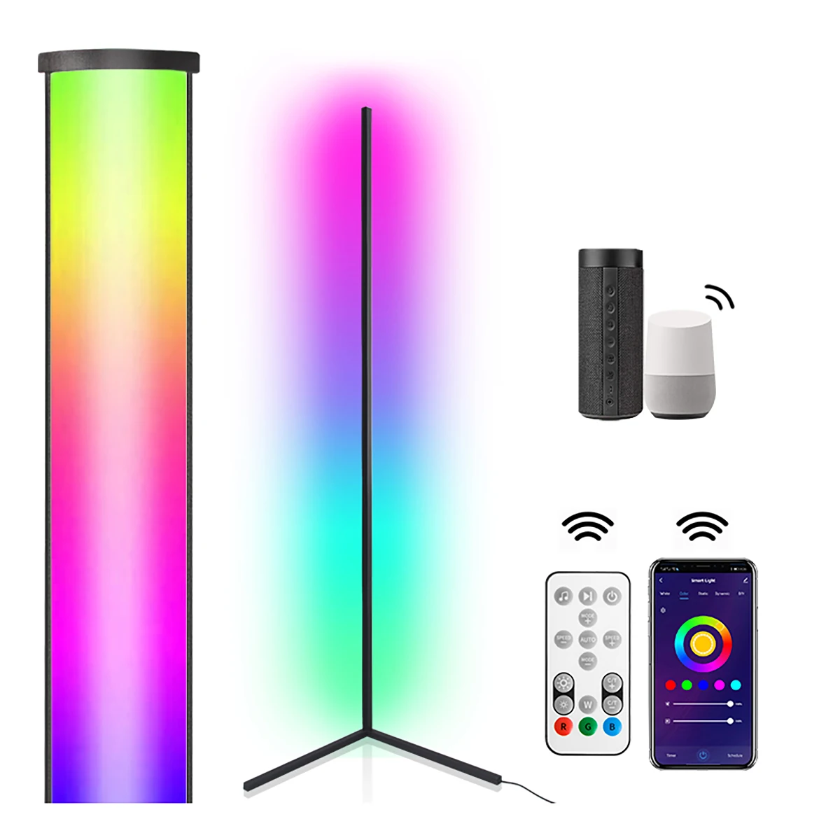 

Decorative Tripod Luxury Nordic Modern Designer Tuya Smart Life Control Corner Led Rgb Floor Standing Lamp For Alex Google Home