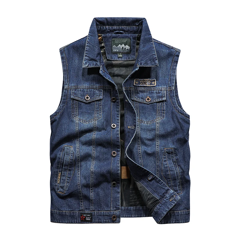 

Spring Top Sales fashion thin 100% cotton Denim customized men vest