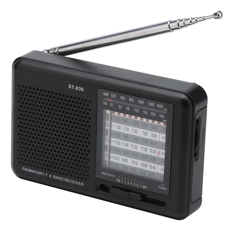 Wholesale portable shortwave radio FM/MW/SW1-7 9 band Multiband radio