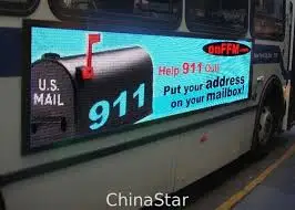 Bus  Advertising  Message Led Outdoor Display Sign Screen