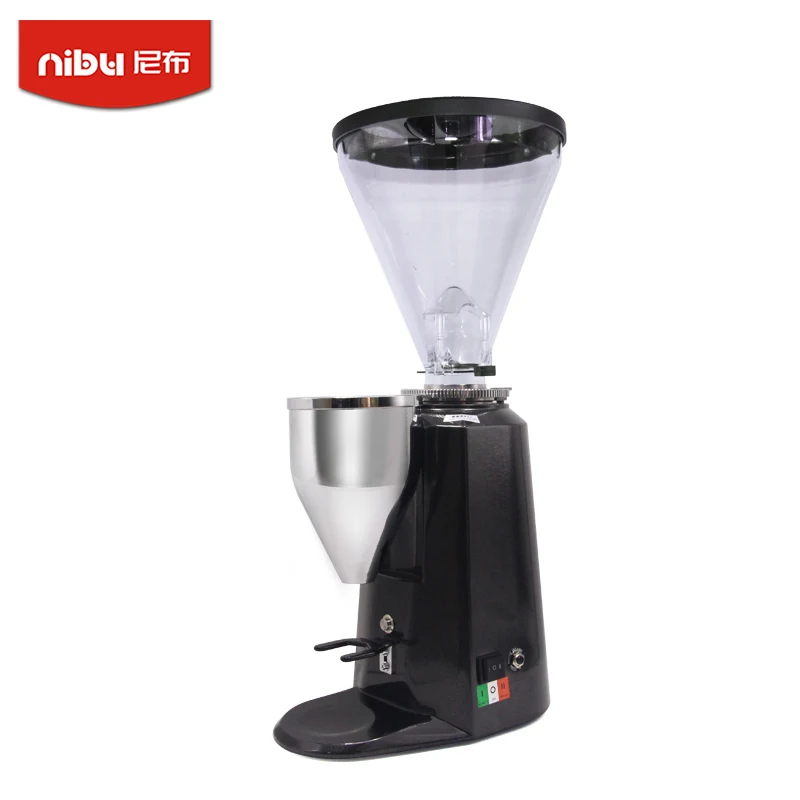 

Nibu Electric Industrial Mill Coffee Bean Grinder Stainless Steel Flat Burr Grinding Machine Commercial Espresso Coffee Grinder