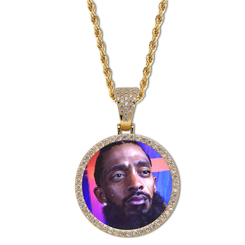 

2019 new design customized jewelry Photo medal pendant, Gold;silver;rose gold