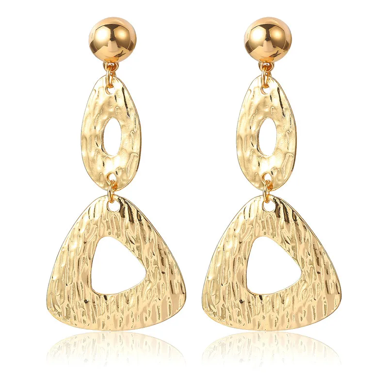 

Aimgal Jewelry geometrical triangle oval set earrings for women