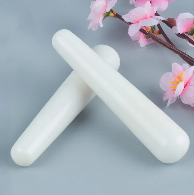 
2020 Bulk wholesale gemstone yoni massage wand white quartz jade with high quality 