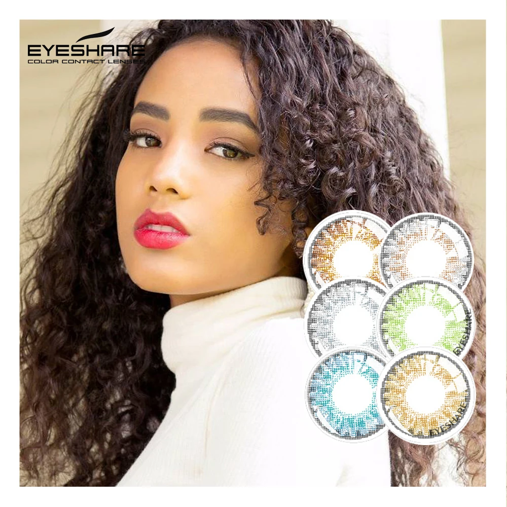 

EYESHARE 1Pair Best selling C28 Series 14.5mm soft Colored Eye Contact Lenses, 12color