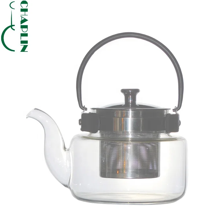 

High Borosilicate Glass Teapot with stainless steel tea infuser And Handle, Customized