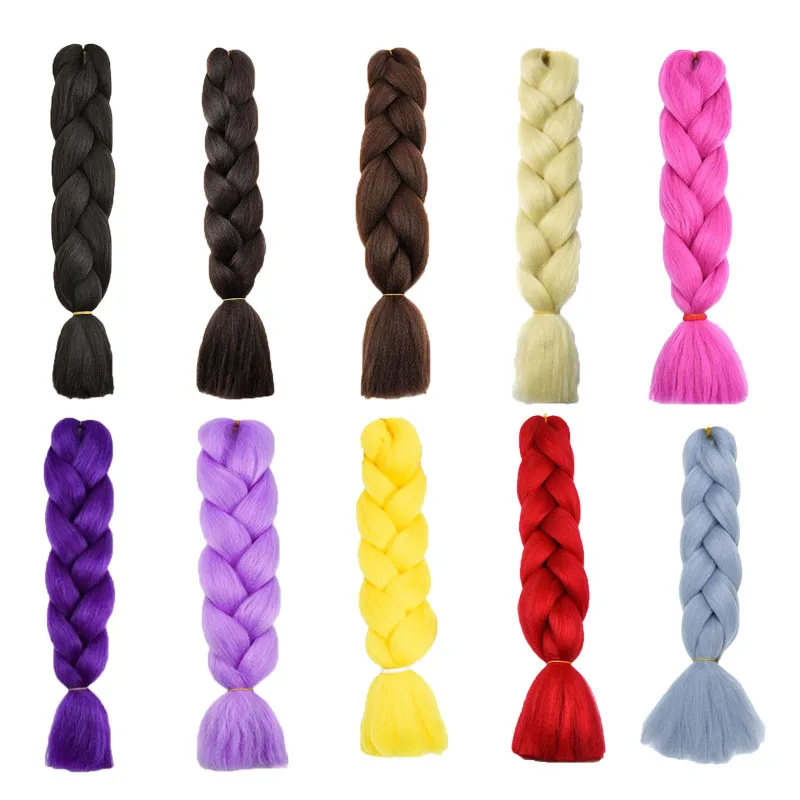 

Free Sample Expression Braiding Hair Expression Gray Solid Color Braiding Hair Extension 24inch Synthetic Jumbo braids hair, Pic showed