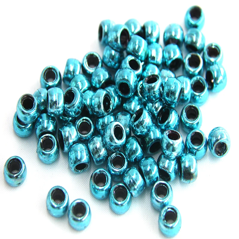 

DIY Opaque Color 6*9mm Large Hole Metallic Pony Beads, All color