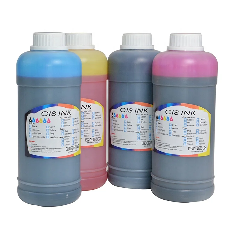
Wholesale 1000ml 500ml 250ml 100ml refill ink for HP Canon Brother printer dye ink 