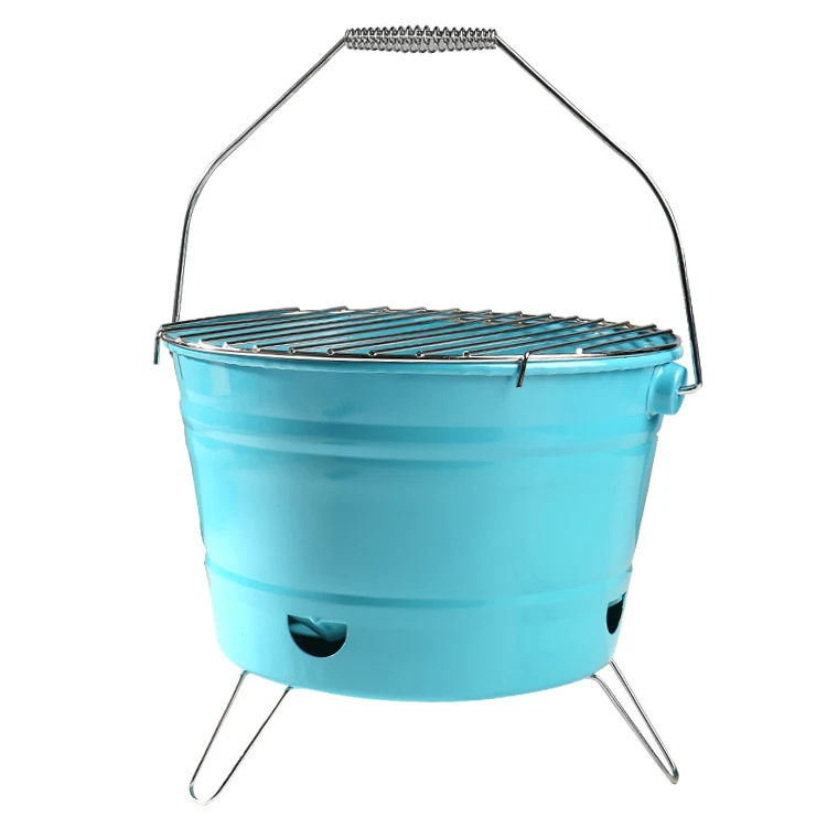 

Factory Outlet Portable Bucket Barrel Shaped Barbecue Grill Charcoal BBQ Grill