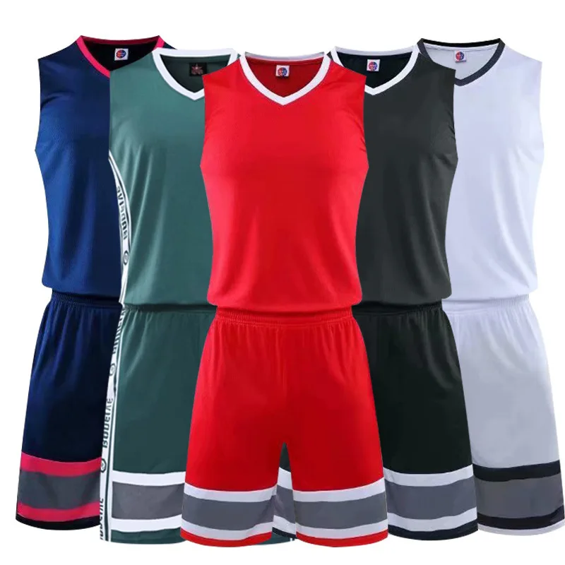 

Wholease High Quality Retro Cheap Youth Red Blank Bakset ball Jersey Shorts and Shirts Basketball Uniform for Team Wear