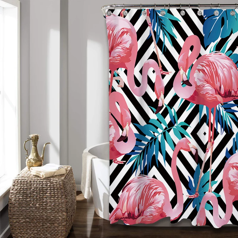 

New Design OEM Waterproof Bathroom Deco Shower Curtains