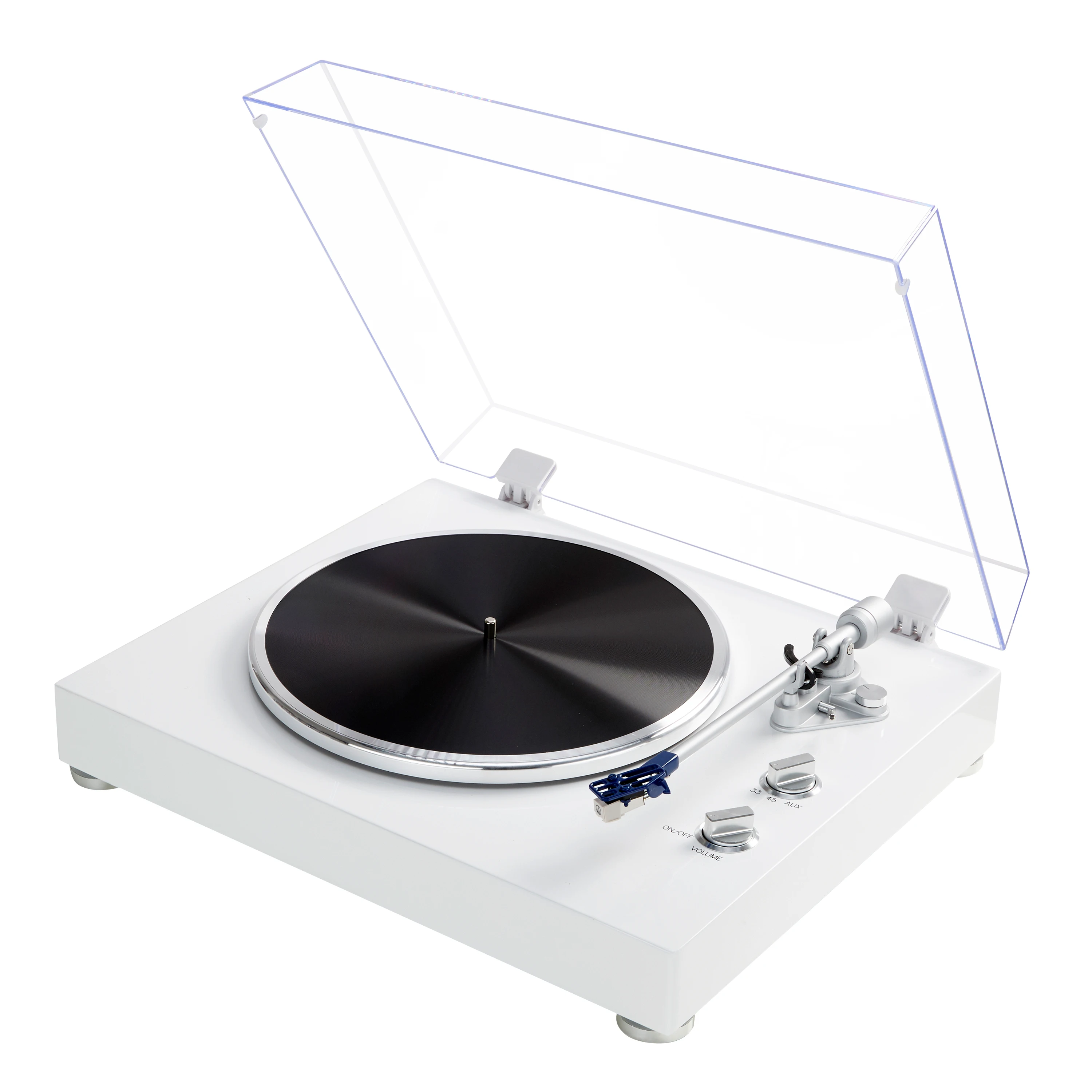 
Elite High Fidelity Vinyl Turntable Record Player with Japanese Audio Technical AT3600L Cartridge Belt Drive Built-in Preamp 