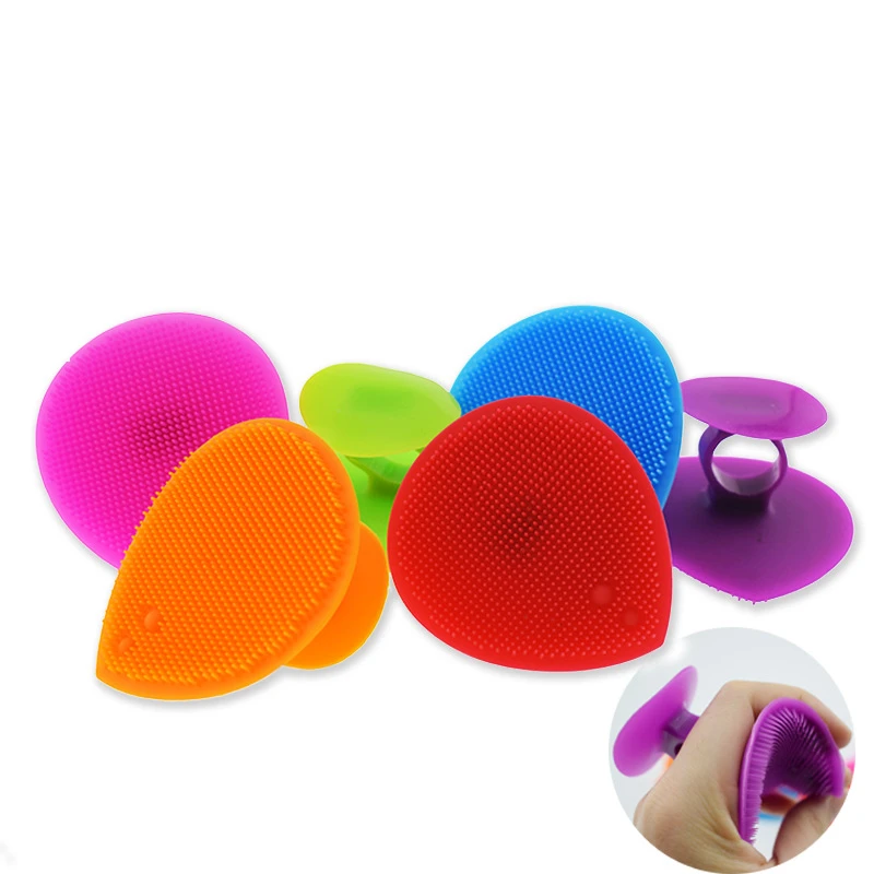 

Mini Silicone Facial Cleanser Brush Reusable Face Skin Cleaning Tool Manual Suction Cleansing Brushes With Soft Bristles, Pink, blue, green, rose, yellow and customized logo