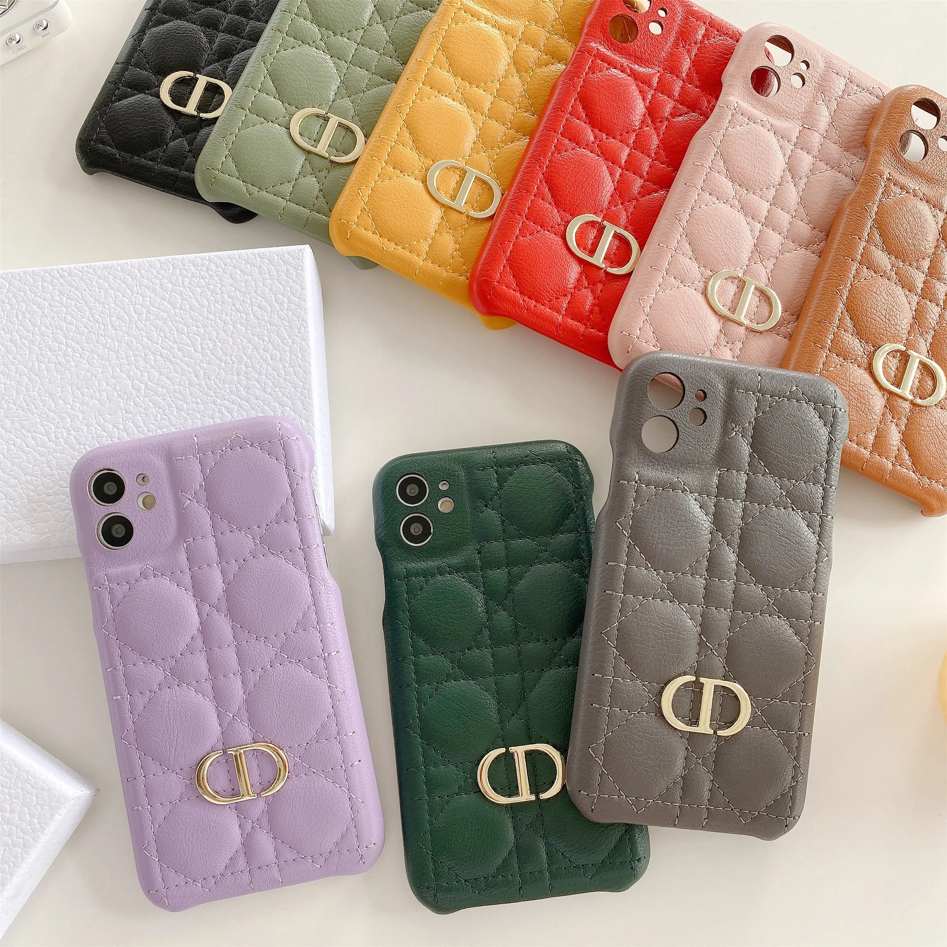 

For di/or iphone case pink 3d iphone7 case iPhone leather case with logo