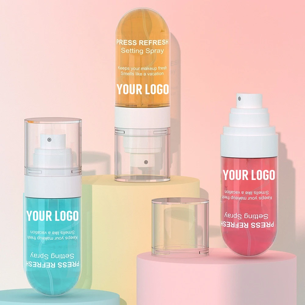 3 Flavors Oem Odm Custom logo 55ml Fruit Setting Spray Makeup Spray