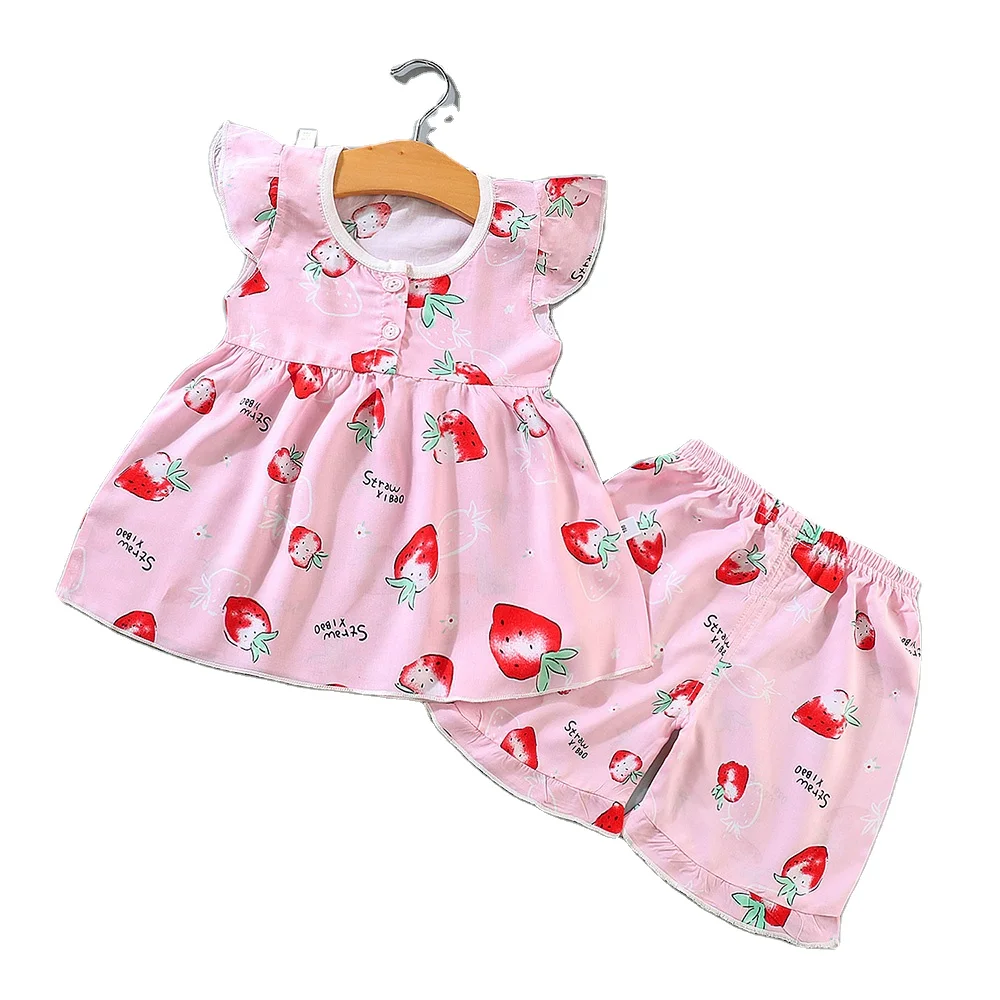 

kid clothes wholesale baby clothes Infant Pink Sleepwear summer baby girl skirt, Shown