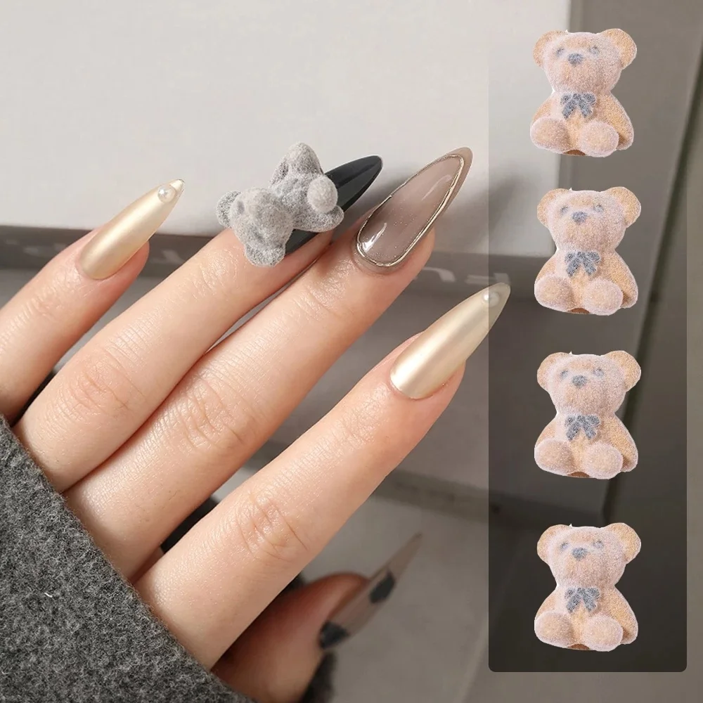 

GREENKEM Lovely Japanese Style Ornament Manicure Design Art Decorations Accessories Cute Cartoon Bear 3D Nail, Picture