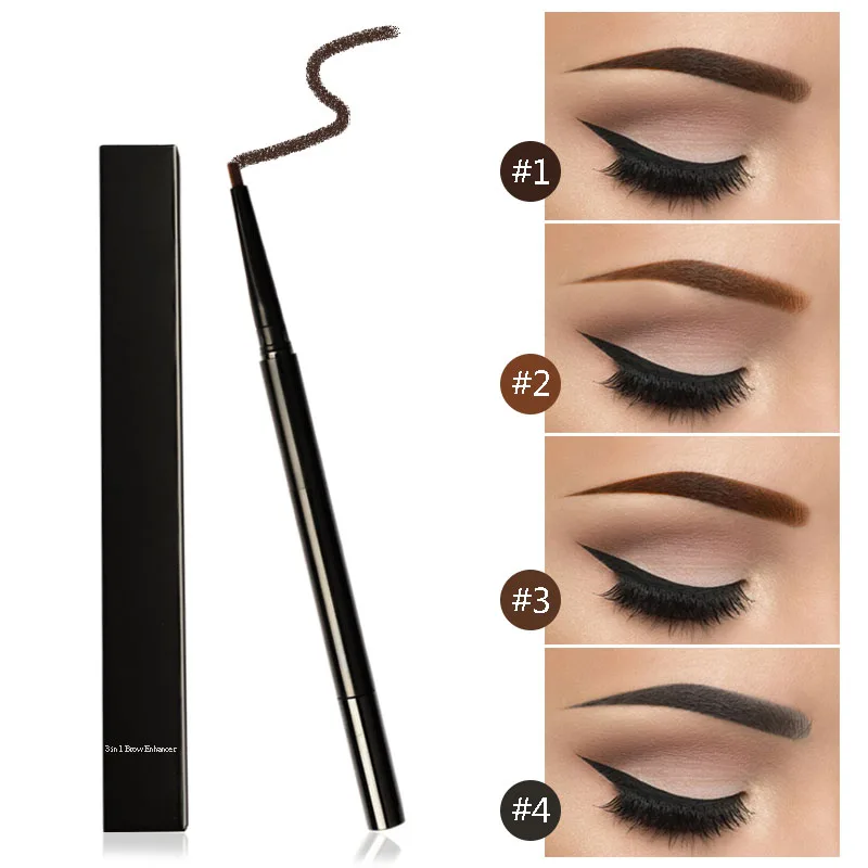 

3 In 1 Hot-selling Waterproof Brows Pencil Private Label Eyebrow Pencil, Multi-colored