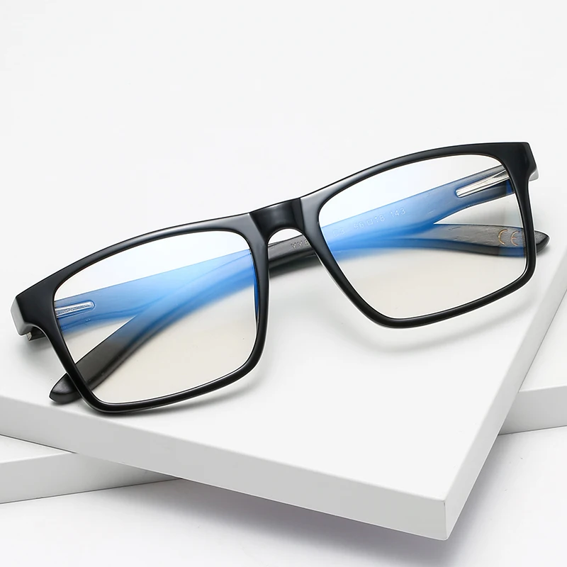 

Hot selling TR90 bamboo glasses computer spectacles anti blue light blocking eyeglasses Optical Glasses Frame Fashion Logo