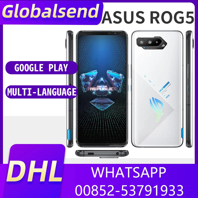 

Asus ROG Phone 5 / Pro / Ultimate 5G 6.78" 16GB + 256GB SDM888 Android11 6000mAh Fast charging 65W OTA ROG5 Gaming Phone