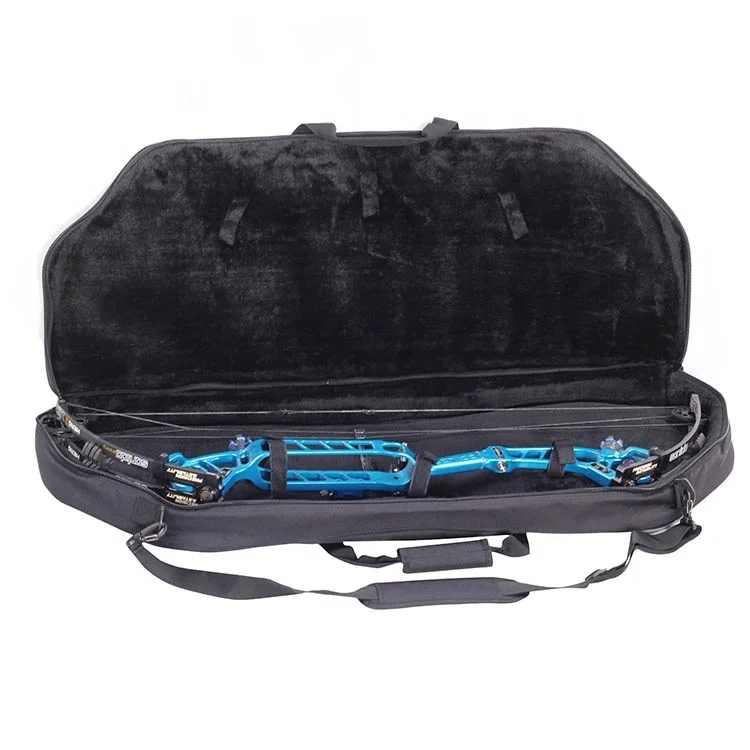 

Archery adjustable shoulder strap comfortable handle Bow bag Hard compound bow case, Black