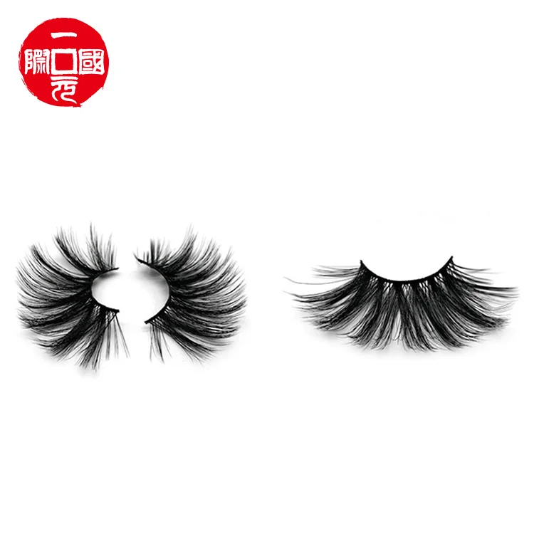 

25mm mink false eyelashes 6d three-dimensional messy thick and long eyelashes European and American false eyelashes, Black color